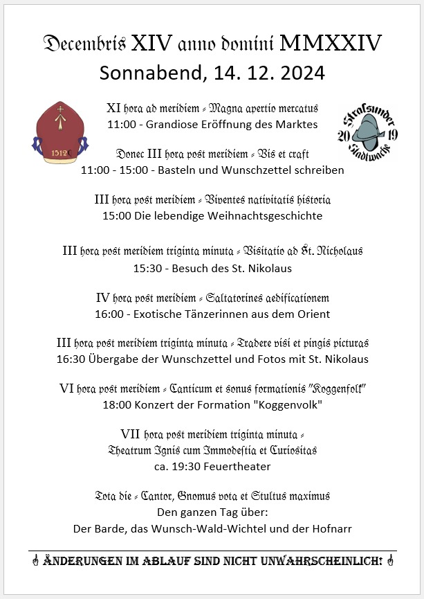 Programm Samstag